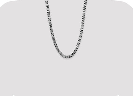 Sterling Silver Antiqued Curb Chain (Style QCB220A-26)