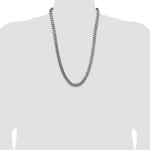 Sterling Silver Antiqued Curb Chain (Style QCB220A-26)