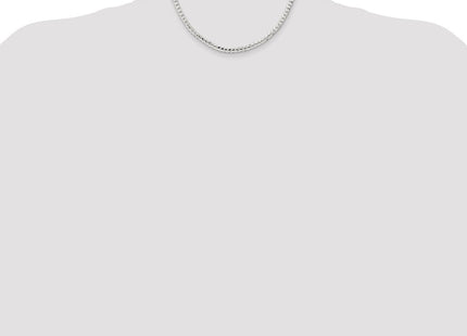 Sterling Silver Concave Beveled Curb Chain (Style QCBC120-16)