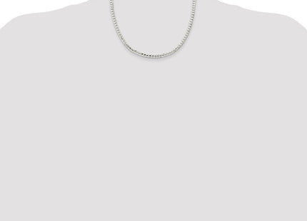Sterling Silver Concave Beveled Curb Chain (Style QCBC120-18)