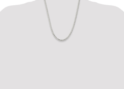 Sterling Silver Concave Beveled Curb Chain (Style QCBC120-22)