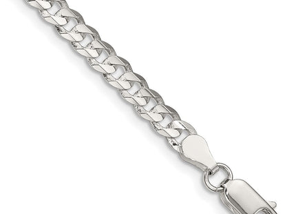 Sterling Silver Concave Beveled Curb Chain (Style QCBC120-8)