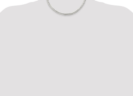 Sterling Silver Concave Beveled Curb Chain (Style QCBC150-16)