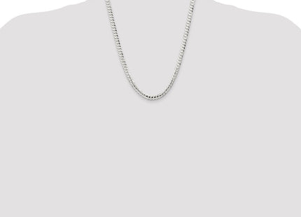 Sterling Silver Concave Beveled Curb Chain (Style QCBC150-22)