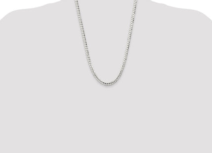 Sterling Silver Concave Beveled Curb Chain (Style QCBC150-24)