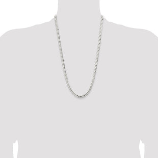 Sterling Silver Concave Beveled Curb Chain (Style QCBC150-26)
