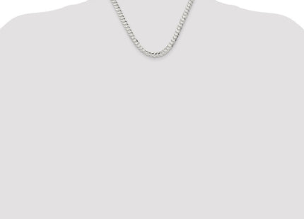 Sterling Silver Concave Beveled Curb Chain (Style QCBC180-18)