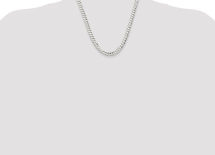 Sterling Silver Concave Beveled Curb Chain (Style QCBC180-20)