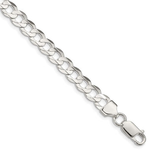 Sterling Silver Concave Beveled Curb Chain (Style QCBC180-8)