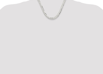Sterling Silver Concave Beveled Curb Chain (Style QCBC200-18)