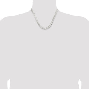 Sterling Silver Concave Beveled Curb Chain (Style QCBC200-18)