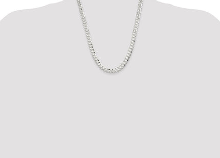 Sterling Silver Concave Beveled Curb Chain (Style QCBC200-22)