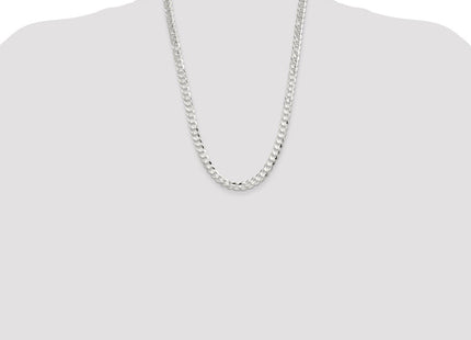 Sterling Silver Concave Beveled Curb Chain (Style QCBC200-24)