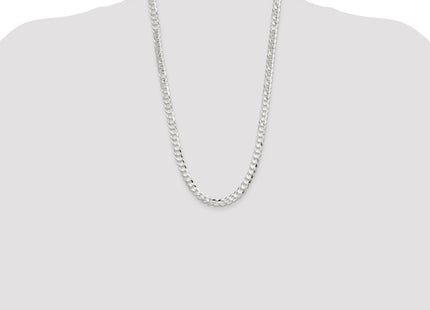 Sterling Silver Concave Beveled Curb Chain (Style QCBC200-26)