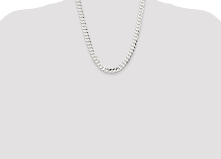 Sterling Silver Concave Beveled Curb Chain (Style QCBC250-22)