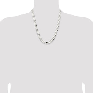 Sterling Silver Concave Beveled Curb Chain (Style QCBC250-22)