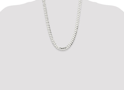 Sterling Silver Concave Beveled Curb Chain (Style QCBC250-24)