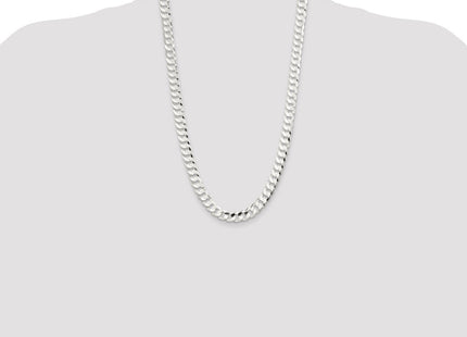 Sterling Silver Concave Beveled Curb Chain (Style QCBC250-26)
