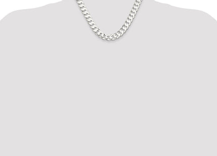 Sterling Silver Concave Beveled Curb Chain (Style QCBC300-18)