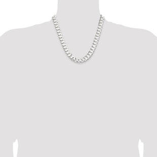Sterling Silver Concave Beveled Curb Chain (Style QCBC300-20)