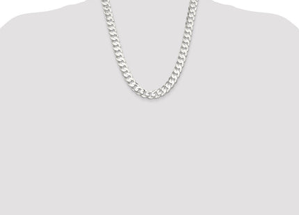 Sterling Silver Concave Beveled Curb Chain (Style QCBC300-22)