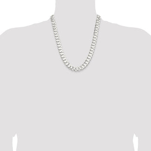 Sterling Silver Concave Beveled Curb Chain (Style QCBC300-22)