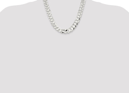 Sterling Silver Concave Beveled Curb Chain (Style QCBC350-20)