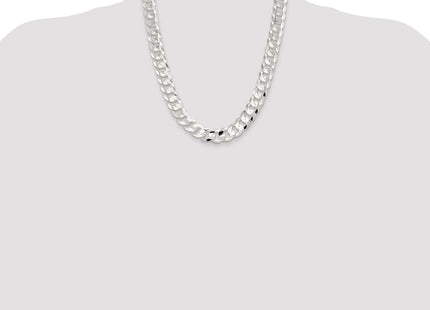 Sterling Silver Concave Beveled Curb Chain (Style QCBC350-22)