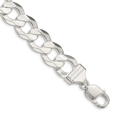 Sterling silver curb link bracelet