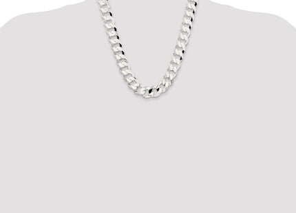 Sterling Silver Concave Beveled Curb Chain (Style QCBC400-22)