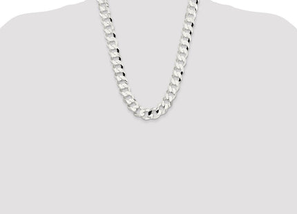 Sterling Silver Concave Beveled Curb Chain (Style QCBC400-24)