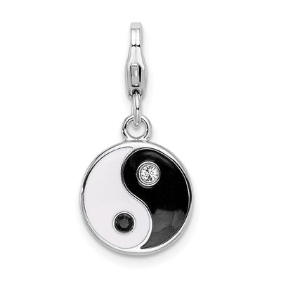 Sterling silver crystal charm