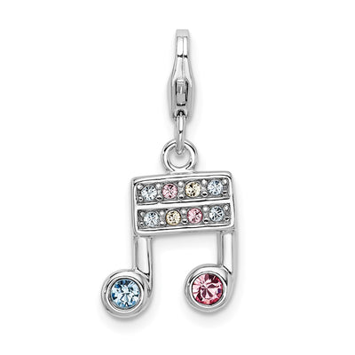 Sterling silver crystal charm