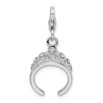Sterling silver crystal charm