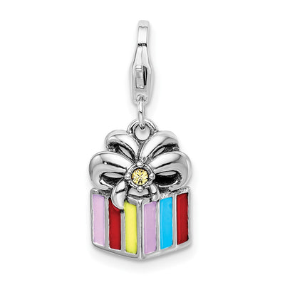 Sterling silver crystal charm