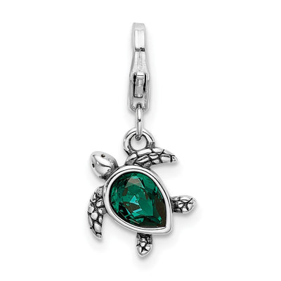 Sterling silver crystal charm