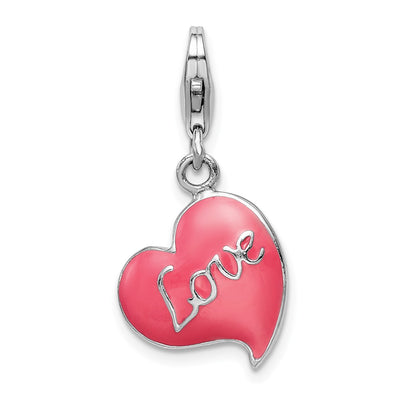 Sterling silver heart charm