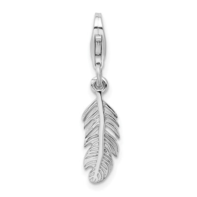 Sterling silver feather charm