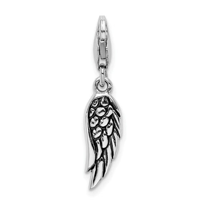 Sterling silver wing charm