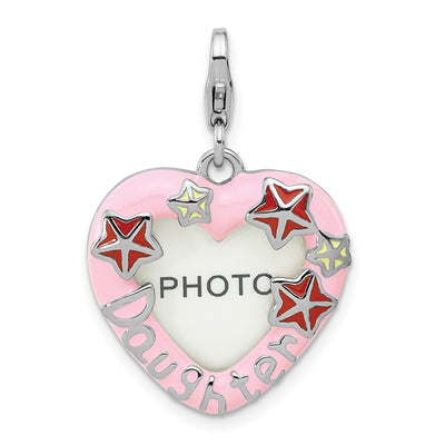 Sterling silver heart charm