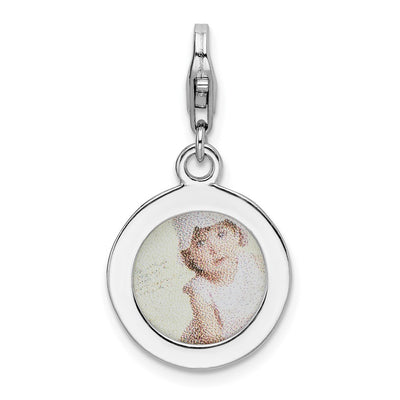 Sterling silver circle charm