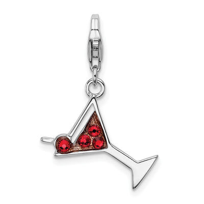 Sterling silver crystal charm