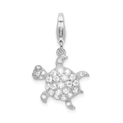 Sterling silver cubic zirconia charm