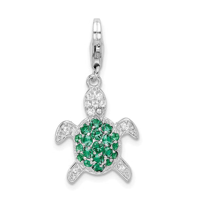 Sterling silver cubic zirconia charm