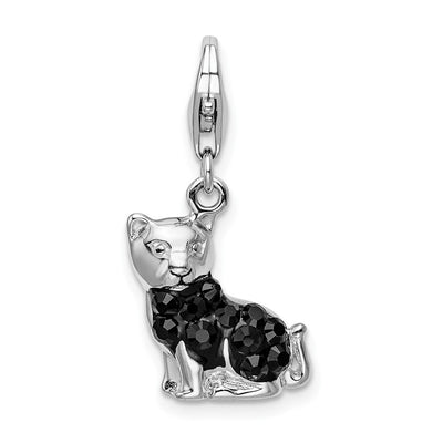 Sterling silver crystal charm