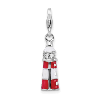 Sterling silver crystal charm