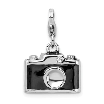 Sterling silver crystal charm