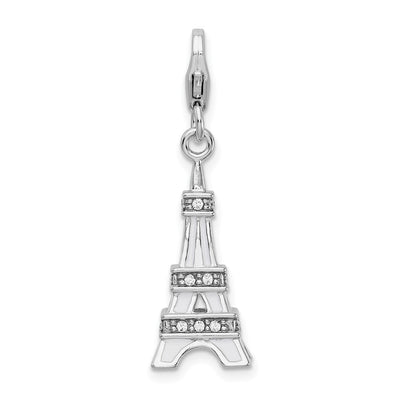 Sterling silver crystal charm