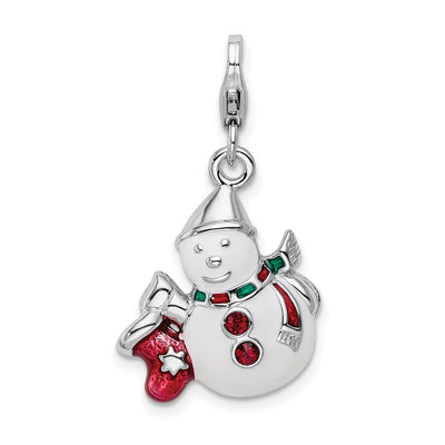 Sterling silver crystal charm
