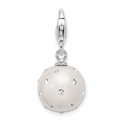 Sterling silver crystal charm